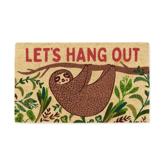 DII&#xAE; Let&#x27;s Hang Out Sloth Doormat